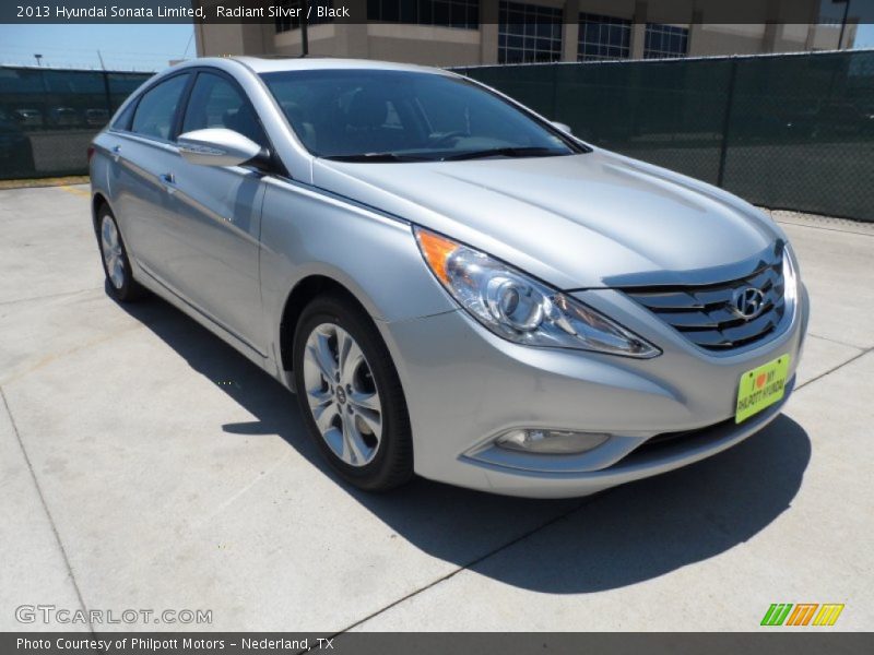 Radiant Silver / Black 2013 Hyundai Sonata Limited