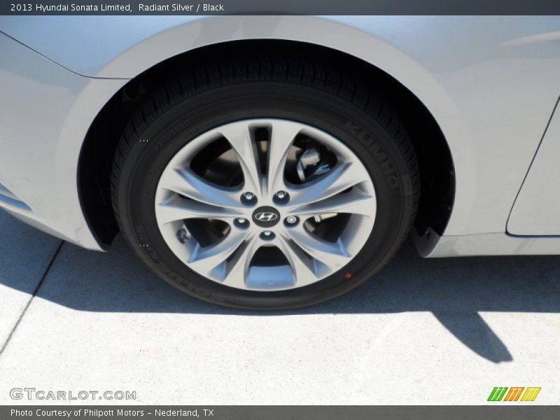 Radiant Silver / Black 2013 Hyundai Sonata Limited