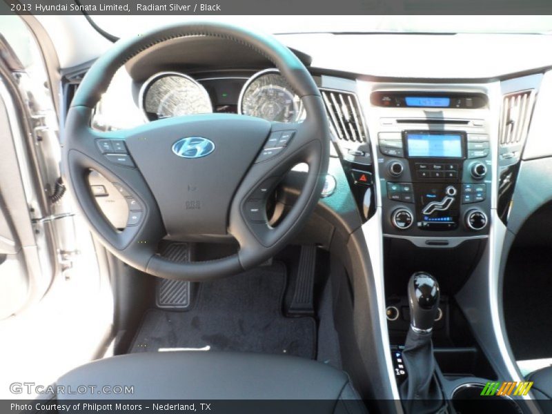Radiant Silver / Black 2013 Hyundai Sonata Limited