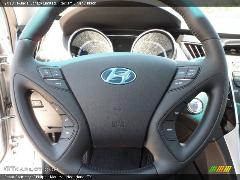 Radiant Silver / Black 2013 Hyundai Sonata Limited