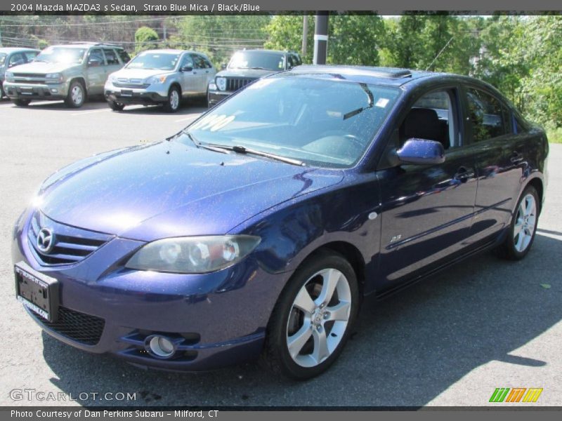 Strato Blue Mica / Black/Blue 2004 Mazda MAZDA3 s Sedan