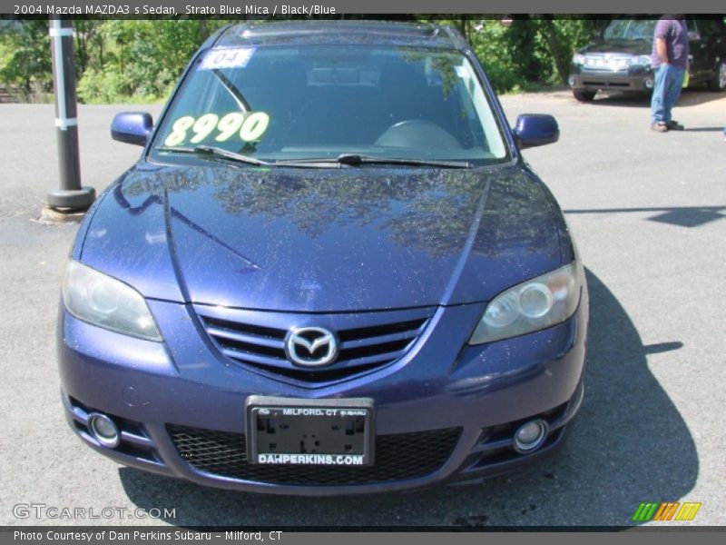 Strato Blue Mica / Black/Blue 2004 Mazda MAZDA3 s Sedan