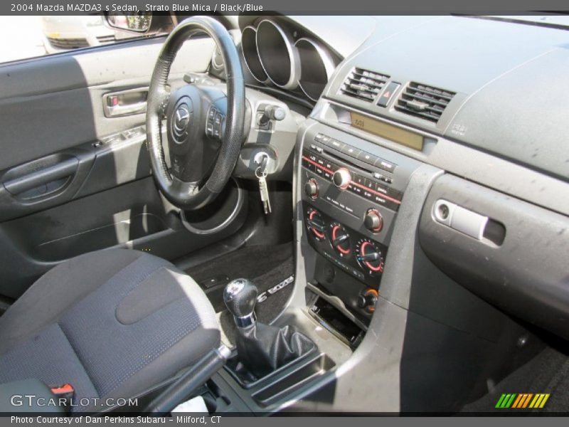 Strato Blue Mica / Black/Blue 2004 Mazda MAZDA3 s Sedan