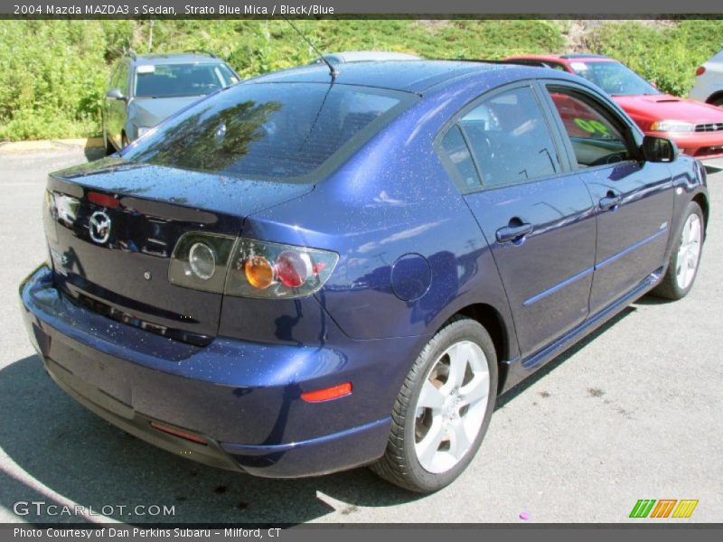 Strato Blue Mica / Black/Blue 2004 Mazda MAZDA3 s Sedan