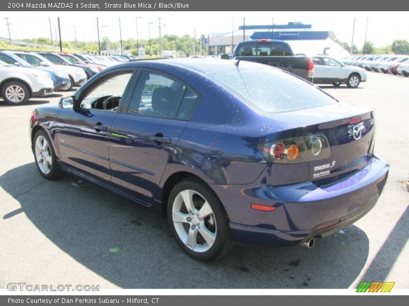 Strato Blue Mica / Black/Blue 2004 Mazda MAZDA3 s Sedan