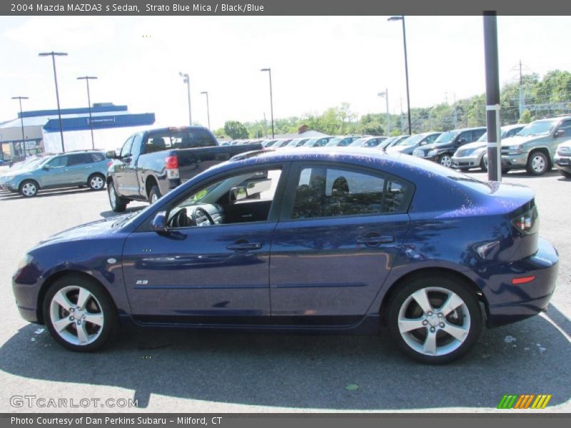 Strato Blue Mica / Black/Blue 2004 Mazda MAZDA3 s Sedan