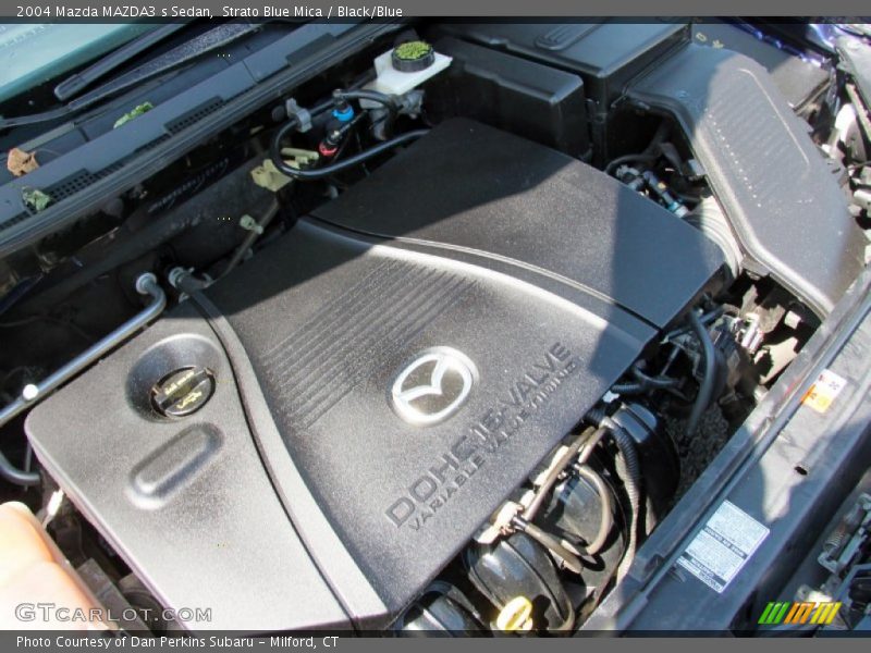 Strato Blue Mica / Black/Blue 2004 Mazda MAZDA3 s Sedan
