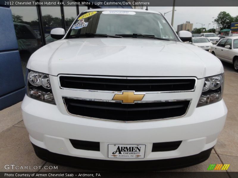 Summit White / Light Cashmere/Dark Cashmere 2012 Chevrolet Tahoe Hybrid 4x4