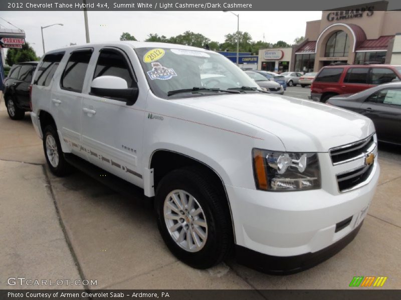 Summit White / Light Cashmere/Dark Cashmere 2012 Chevrolet Tahoe Hybrid 4x4