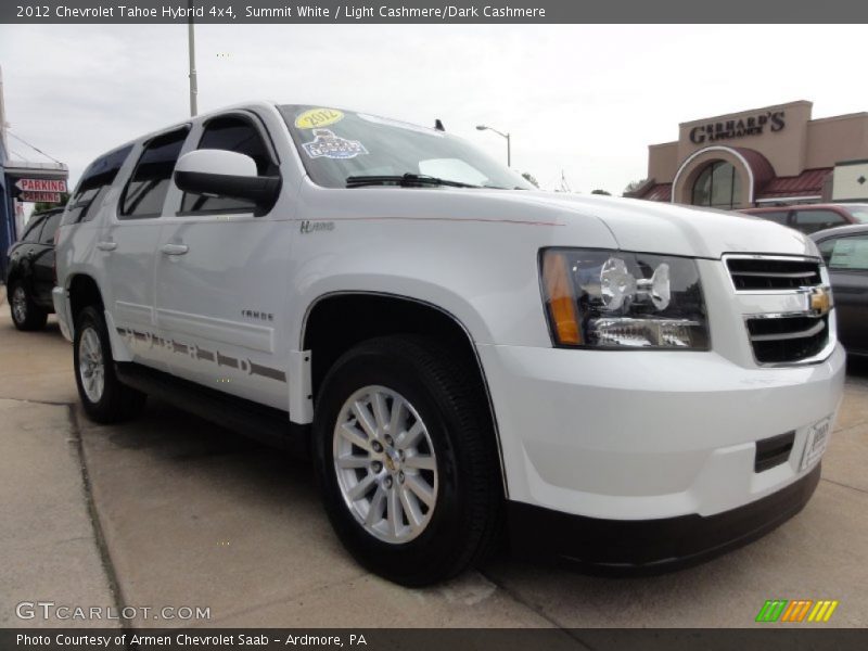 Summit White / Light Cashmere/Dark Cashmere 2012 Chevrolet Tahoe Hybrid 4x4