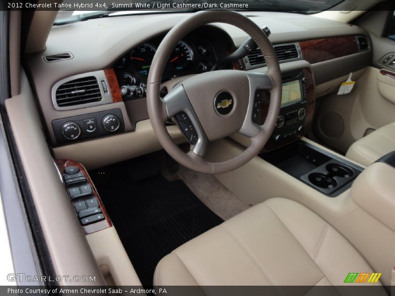  2012 Tahoe Hybrid 4x4 Light Cashmere/Dark Cashmere Interior