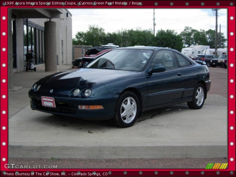 Cypress Green Pearl Metallic / Beige 1996 Acura Integra Special Edition Coupe
