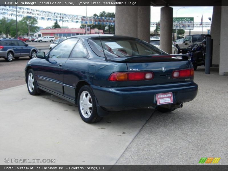 Cypress Green Pearl Metallic / Beige 1996 Acura Integra Special Edition Coupe