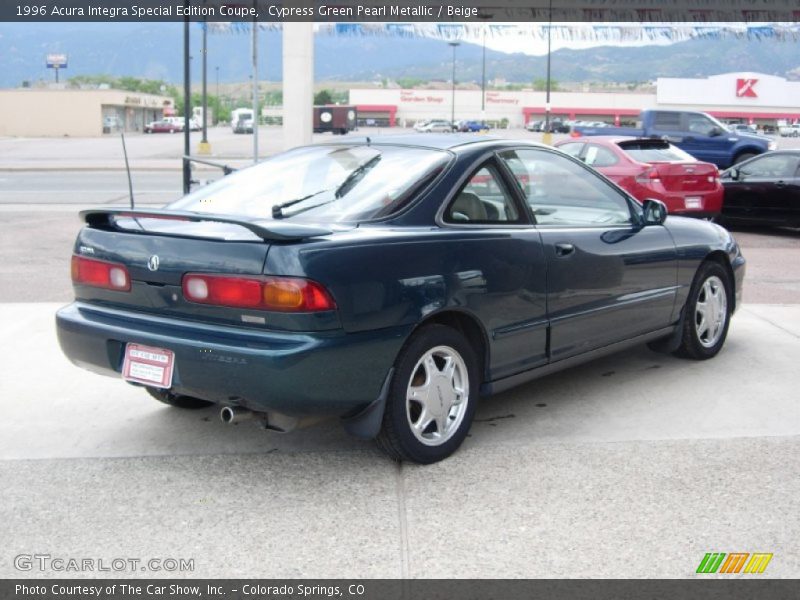 Cypress Green Pearl Metallic / Beige 1996 Acura Integra Special Edition Coupe
