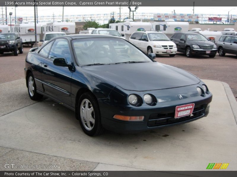 Cypress Green Pearl Metallic / Beige 1996 Acura Integra Special Edition Coupe