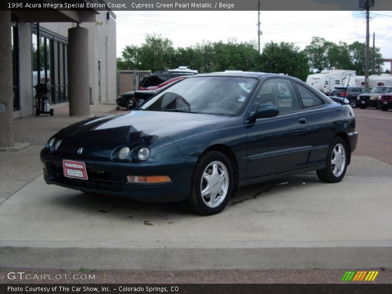 Cypress Green Pearl Metallic / Beige 1996 Acura Integra Special Edition Coupe