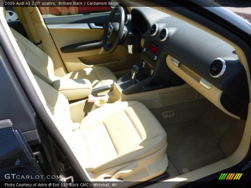 Brilliant Black / Cardamom Beige 2009 Audi A3 2.0T quattro