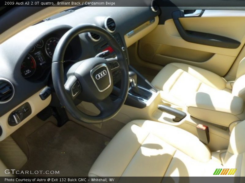 Brilliant Black / Cardamom Beige 2009 Audi A3 2.0T quattro