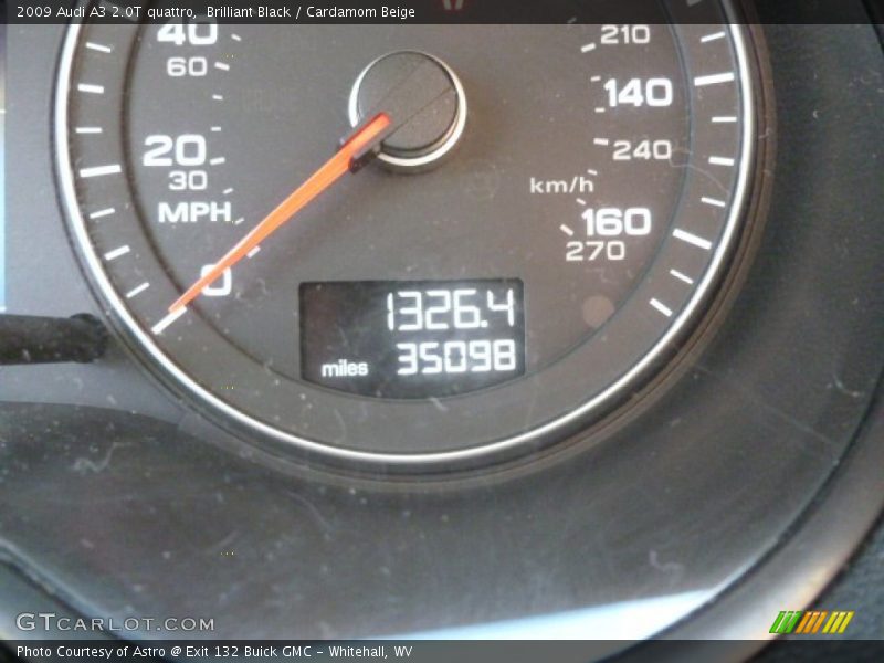 Brilliant Black / Cardamom Beige 2009 Audi A3 2.0T quattro