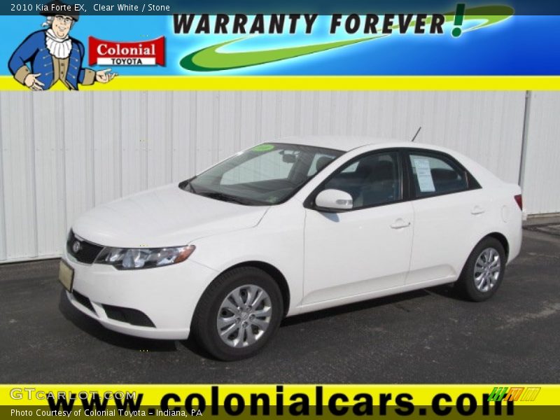 Clear White / Stone 2010 Kia Forte EX