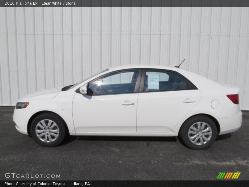 Clear White / Stone 2010 Kia Forte EX