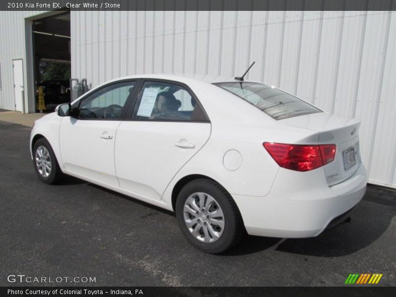 Clear White / Stone 2010 Kia Forte EX