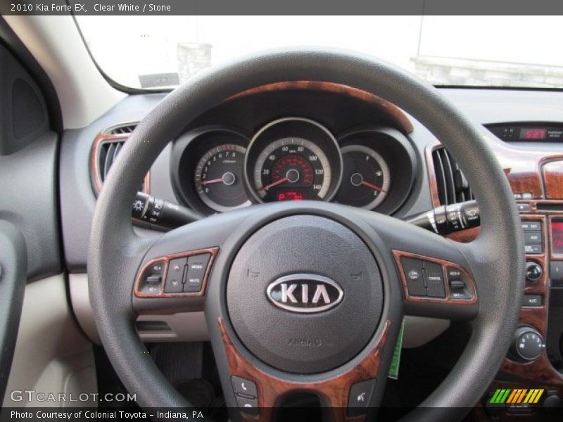 Clear White / Stone 2010 Kia Forte EX