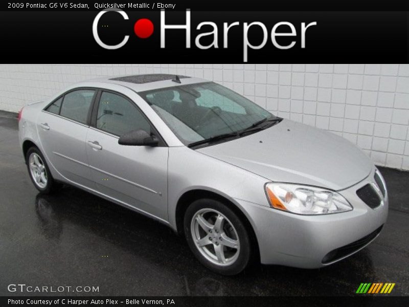 Quicksilver Metallic / Ebony 2009 Pontiac G6 V6 Sedan