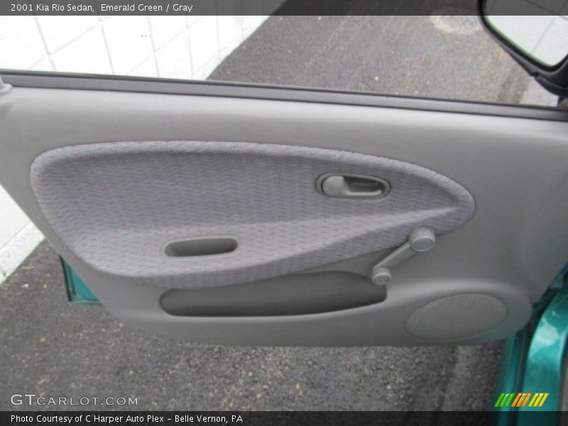 Emerald Green / Gray 2001 Kia Rio Sedan