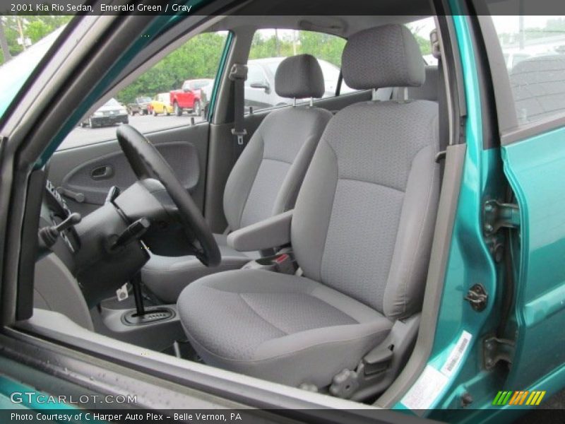 Emerald Green / Gray 2001 Kia Rio Sedan