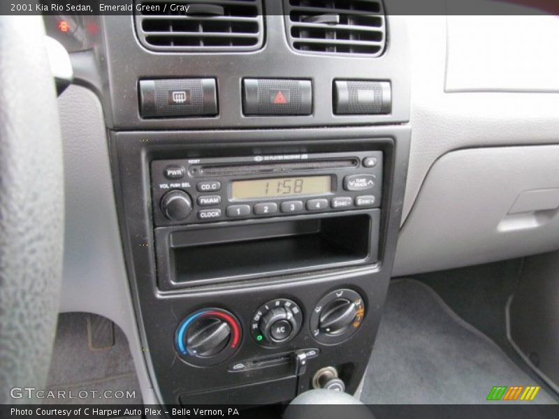 Emerald Green / Gray 2001 Kia Rio Sedan