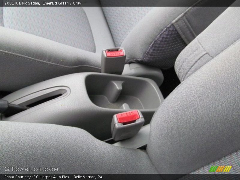 Emerald Green / Gray 2001 Kia Rio Sedan