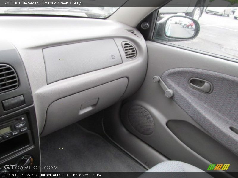 Emerald Green / Gray 2001 Kia Rio Sedan