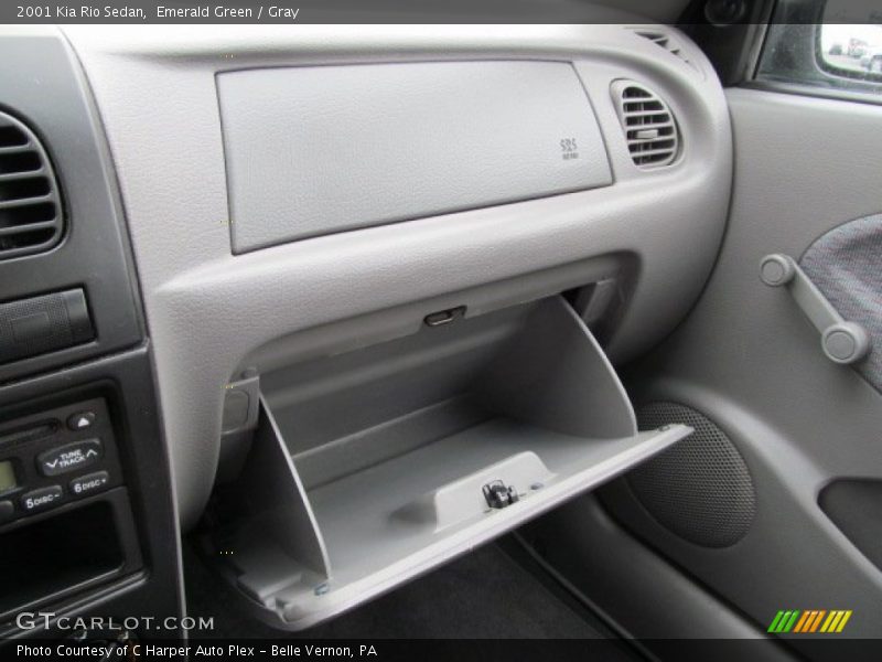 Emerald Green / Gray 2001 Kia Rio Sedan