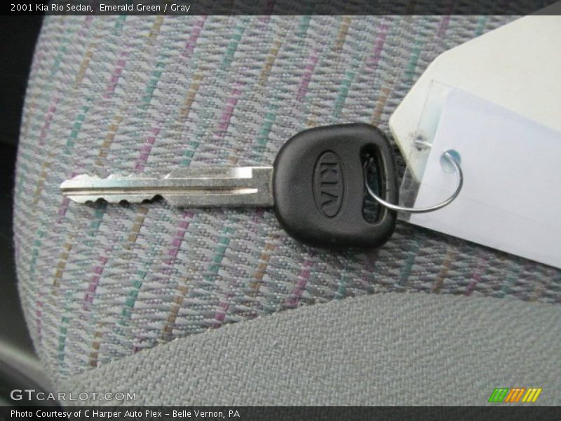 Emerald Green / Gray 2001 Kia Rio Sedan