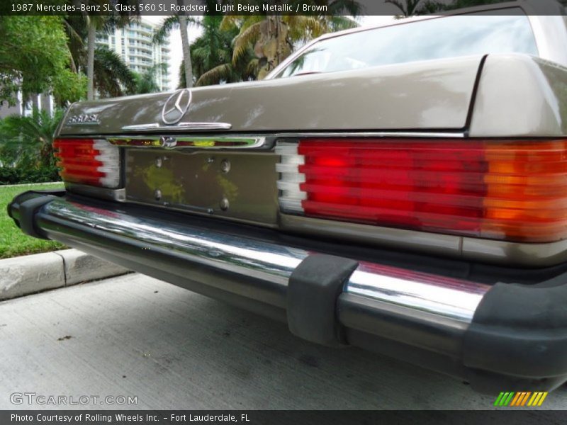 Light Beige Metallic / Brown 1987 Mercedes-Benz SL Class 560 SL Roadster