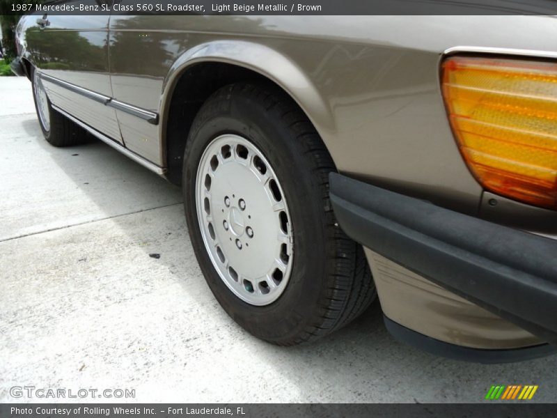 Light Beige Metallic / Brown 1987 Mercedes-Benz SL Class 560 SL Roadster