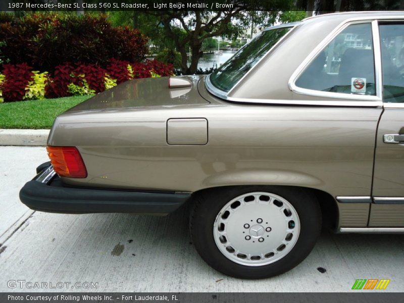 Light Beige Metallic / Brown 1987 Mercedes-Benz SL Class 560 SL Roadster