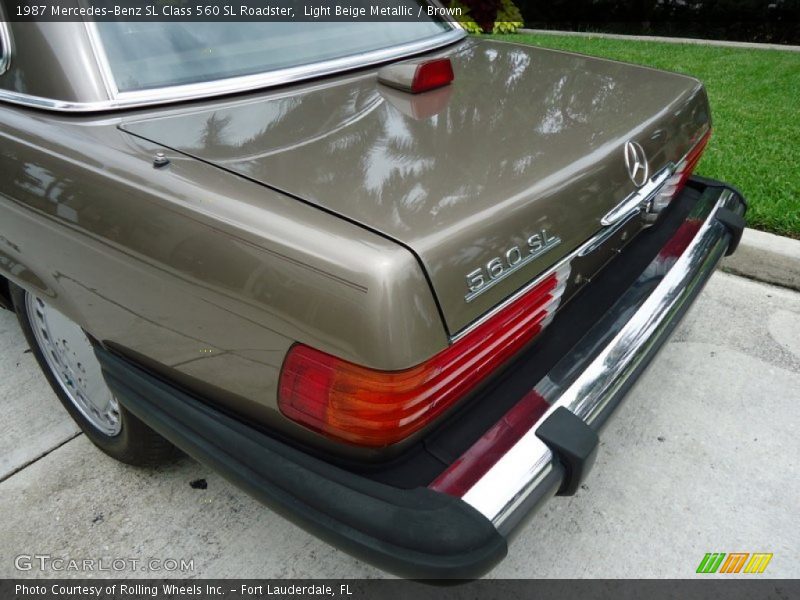 Light Beige Metallic / Brown 1987 Mercedes-Benz SL Class 560 SL Roadster