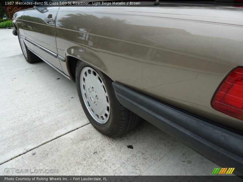 Light Beige Metallic / Brown 1987 Mercedes-Benz SL Class 560 SL Roadster