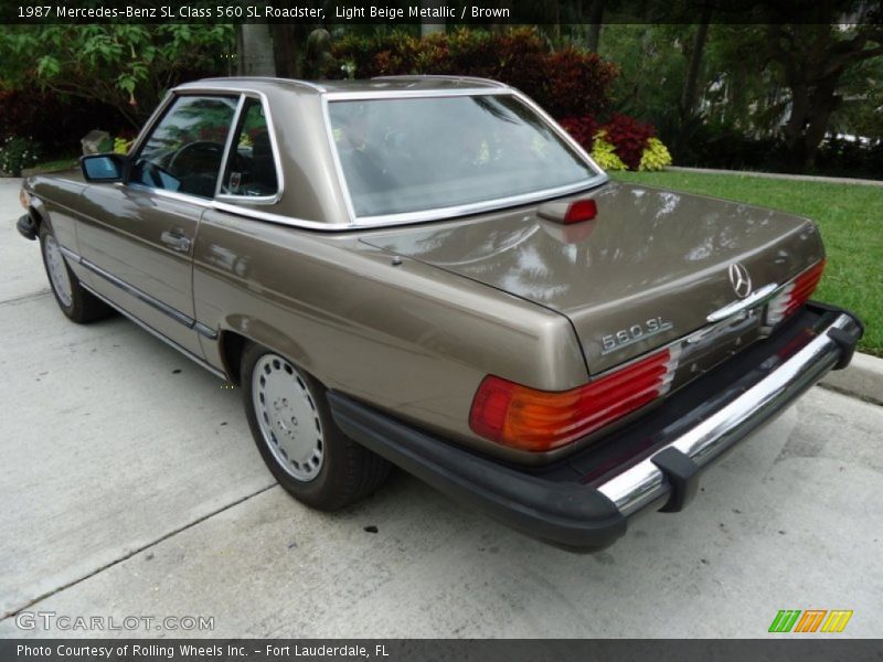 Light Beige Metallic / Brown 1987 Mercedes-Benz SL Class 560 SL Roadster