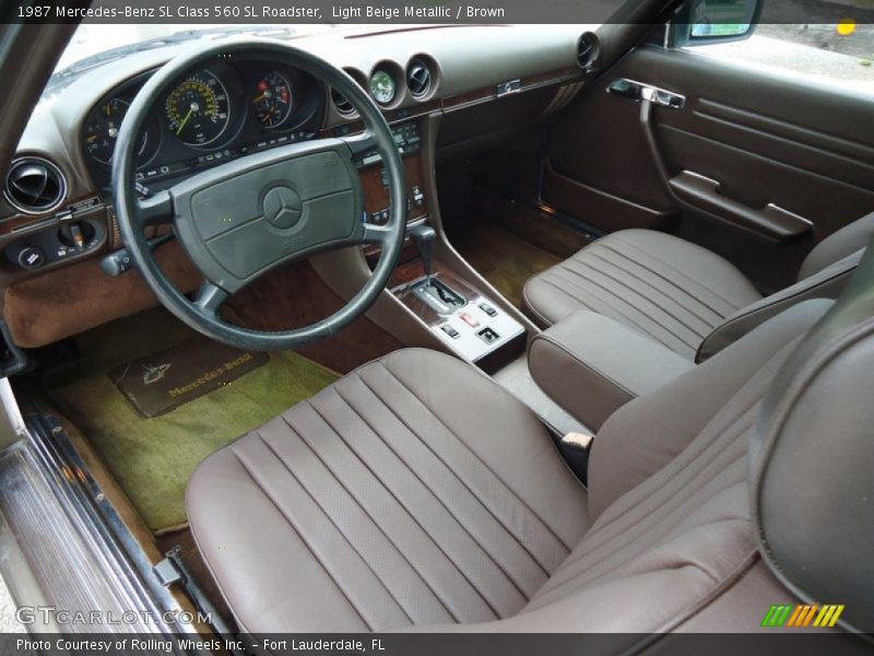 Brown Interior - 1987 SL Class 560 SL Roadster 