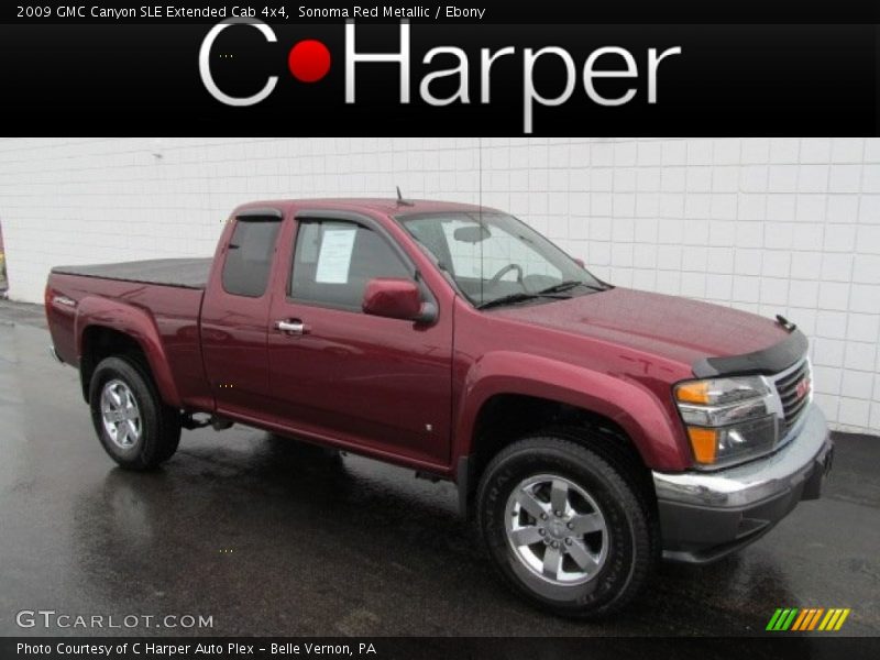 Sonoma Red Metallic / Ebony 2009 GMC Canyon SLE Extended Cab 4x4