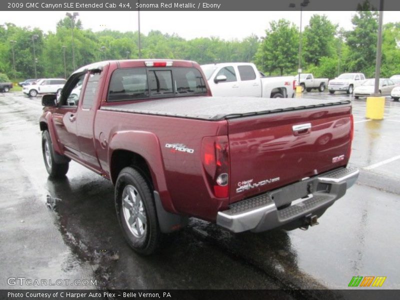 Sonoma Red Metallic / Ebony 2009 GMC Canyon SLE Extended Cab 4x4