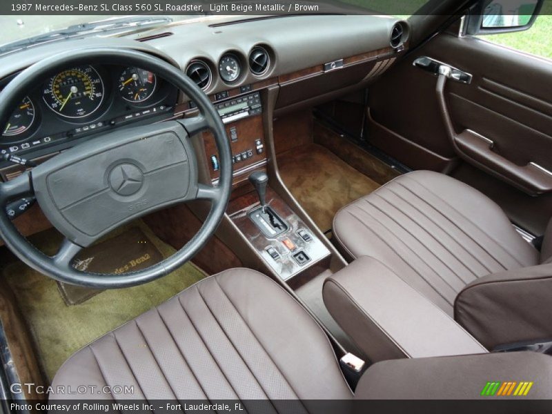 Brown Interior - 1987 SL Class 560 SL Roadster 