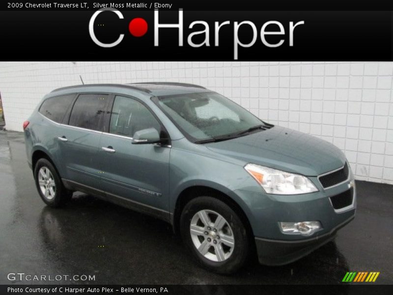 Silver Moss Metallic / Ebony 2009 Chevrolet Traverse LT