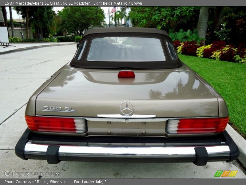 Light Beige Metallic / Brown 1987 Mercedes-Benz SL Class 560 SL Roadster