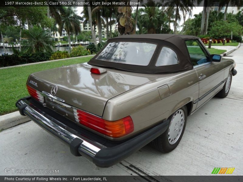 Light Beige Metallic / Brown 1987 Mercedes-Benz SL Class 560 SL Roadster