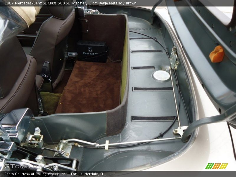 Light Beige Metallic / Brown 1987 Mercedes-Benz SL Class 560 SL Roadster