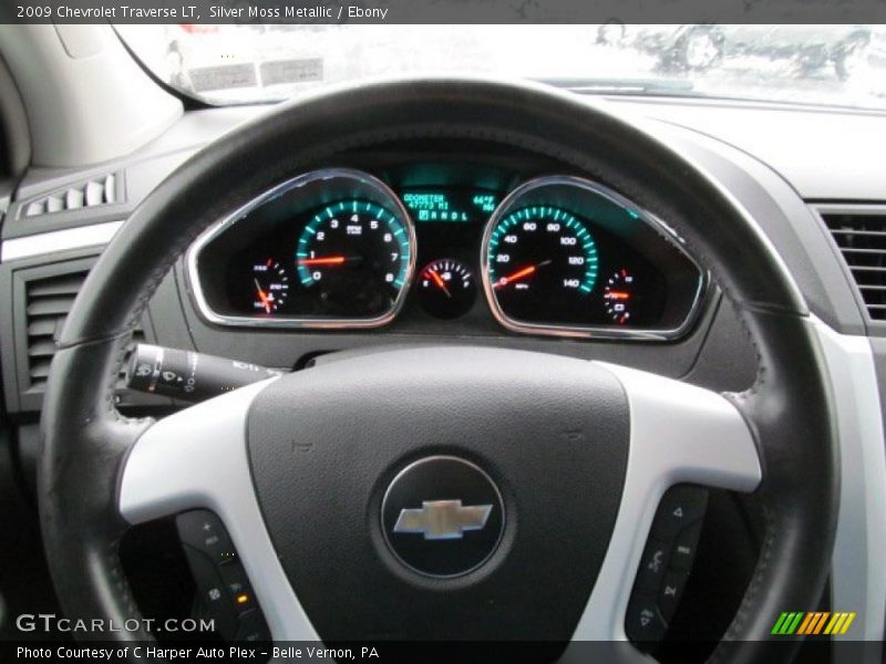 Silver Moss Metallic / Ebony 2009 Chevrolet Traverse LT